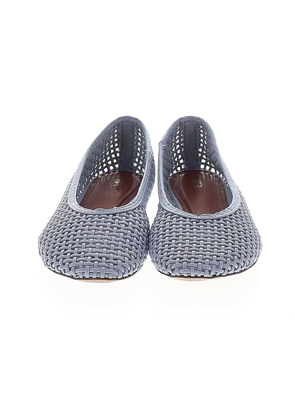 Zara Woven Ballet Flats in Light Blue